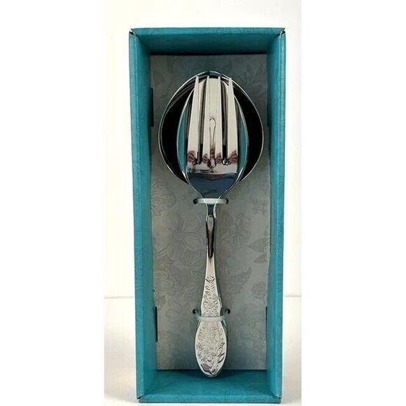 Pioneer Woman Mazie 4-Pc Serveware Utensils Set Stainless Steel Silver Color NEW